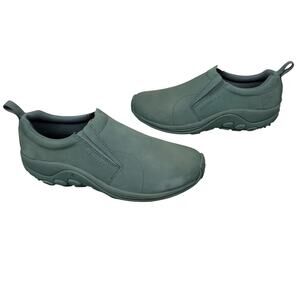Merrell Mens Jungle Moc Slip-On Shoes Sz 13 Waterproof Leather Japanese Blue EUC